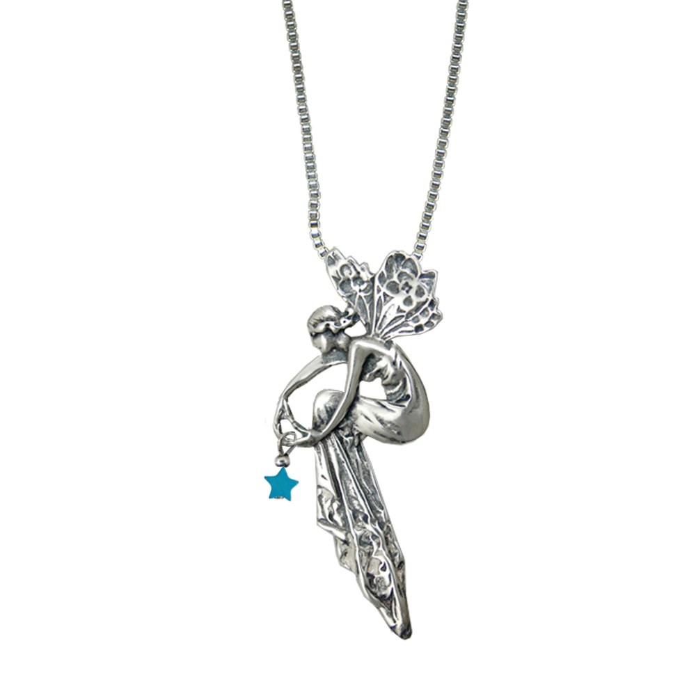 Sterling Silver Victorian Fairy of the Stars Pendant